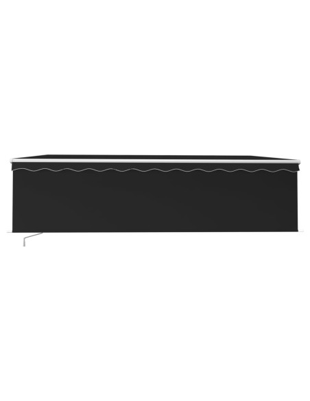Tenda da Sole Retrattile Manuale con Parasole 5x3m Antracite