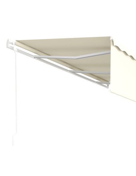 Tenda da Sole Retrattile Automatica con Parasole 6x3 m Crema