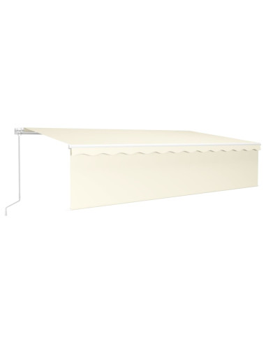 Tenda da Sole Retrattile Manuale con Parasole 6x3 m Crema