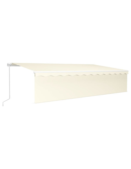 Tenda da Sole Retrattile Manuale con Parasole 6x3 m Crema