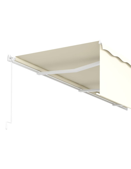 Tenda da Sole Retrattile Manuale con Parasole 6x3 m Crema