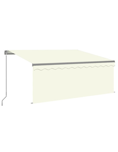 Tenda da Sole Retrattile Manuale con LED 3,5x2,5 m Crema