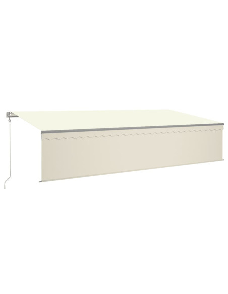 Tenda da Sole Retrattile Automatica con Parasole 6x3 m Crema