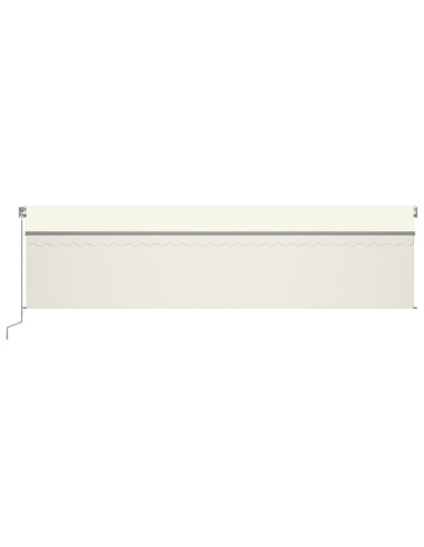 Tenda da Sole Retrattile Automatica con Parasole 6x3 m Crema