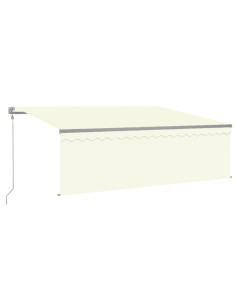 Tenda da Sole Retrattile Automatica con Parasole 4x3 m Crema 2