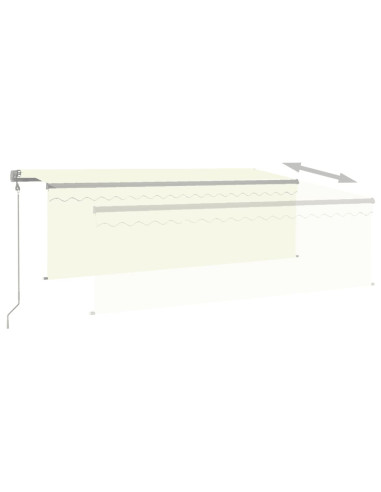 Tenda da Sole Retrattile Automatica con Parasole 4x3 m Crema