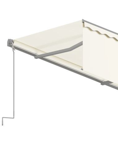 Tenda da Sole Retrattile Automatica con Parasole 4x3 m Crema