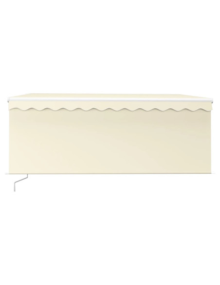 Tenda da Sole Retrattile Manuale con Parasole 3,5x2,5 m Crema