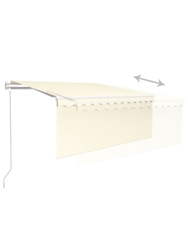 Tenda Sole Retrattile Automatica con Parasole 3,5x2,5 m Crema