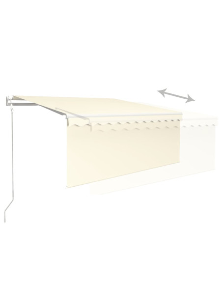 Tenda Sole Retrattile Automatica con Parasole 3,5x2,5 m Crema