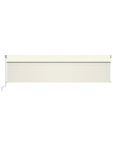 Tenda Automatica con Parasole LED e Sensore Vento 6x3 m Crema