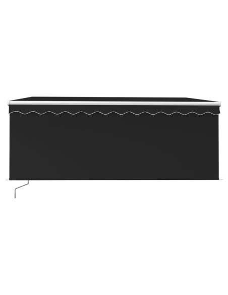 Tenda da Sole Retrattile Manuale con LED 3x2,5 m Antracite