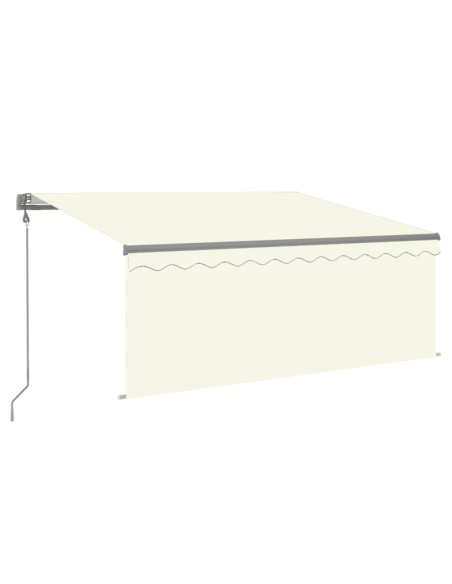 Tenda Automatica con Parasole LED e Sensore Vento 3x2,5m Crema