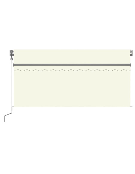 Tenda Automatica con Parasole LED e Sensore Vento 3x2,5m Crema