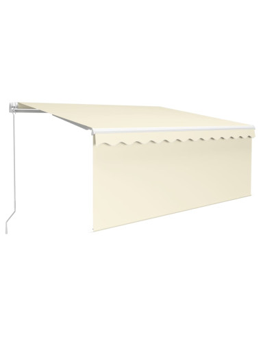 Tenda da Sole Retrattile Manuale con LED 3x2,5 m Crema