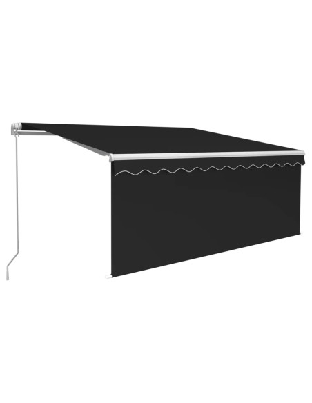 Tenda da Sole Retrattile Manuale con Parasole 3x2,5 m Antracite