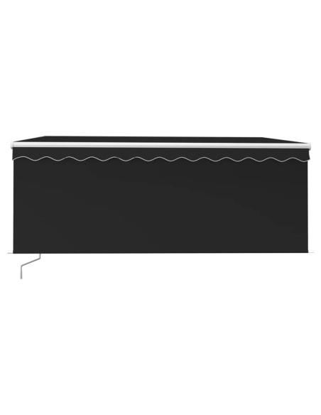 Tenda da Sole Retrattile Manuale con Parasole 3x2,5 m Antracite