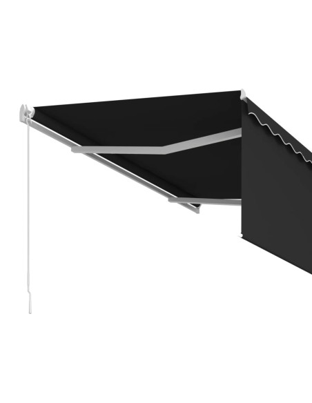 Tenda da Sole Retrattile Manuale con Parasole 3x2,5 m Antracite
