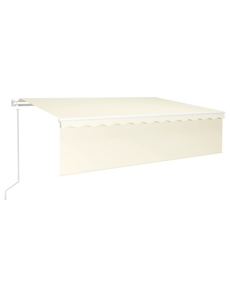 Tenda Automatica con Parasole LED e Sensore Vento 6x3 m Crema