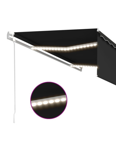 Tenda Automatica con Parasole Sensore Vento e LED 5x3 Antracite
