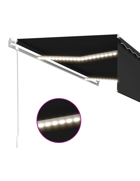 Tenda Automatica con Parasole Sensore Vento e LED 5x3 Antracite