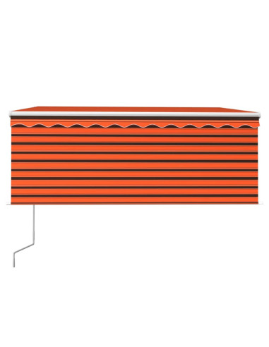Tenda da Sole Retrattile Automatica 3x2,5m Arancione e Marrone