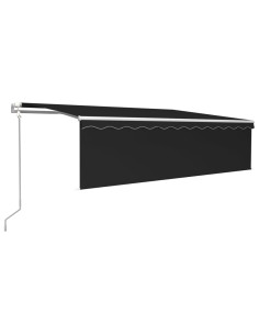 Tenda Sole Retrattile Automatica Parasole 5x3 m Antracite 2