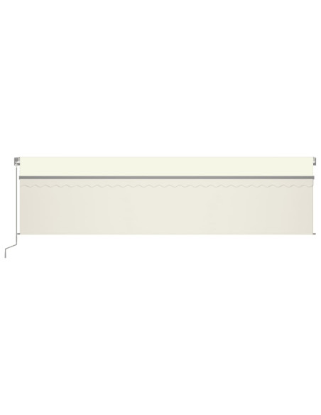 Tenda da Sole Retrattile Manuale con LED 6x3 m Crema