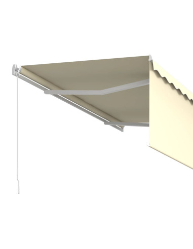 Tenda da Sole Retrattile Manuale con Parasole 3x2,5 m Crema