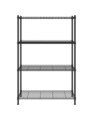 Scaffale a 4 Livelli 90x35x137 cm Nero 200 kg
