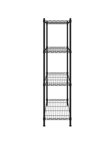Scaffale a 4 Livelli 90x35x137 cm Nero 200 kg