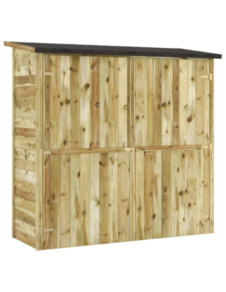 Capanno Attrezzi da Giardino in Pino Impregnato 182x76x175 cm