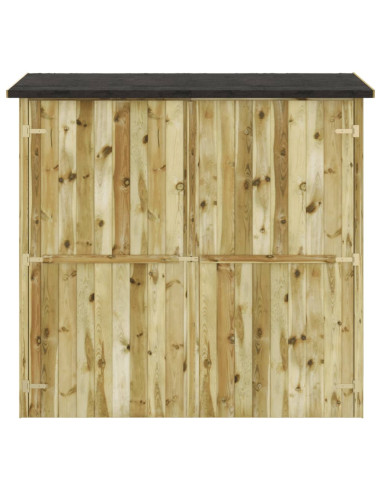 Capanno Attrezzi da Giardino in Pino Impregnato 182x76x175 cm