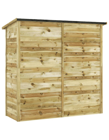 Capanno Attrezzi da Giardino in Pino Impregnato 182x76x175 cm