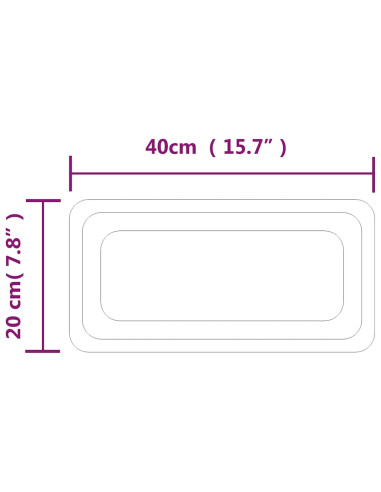 Specchio da Bagno con Luci LED 40x20 cm