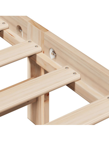 Letto senza Materasso 90x190 cm in Legno Massello di Pino