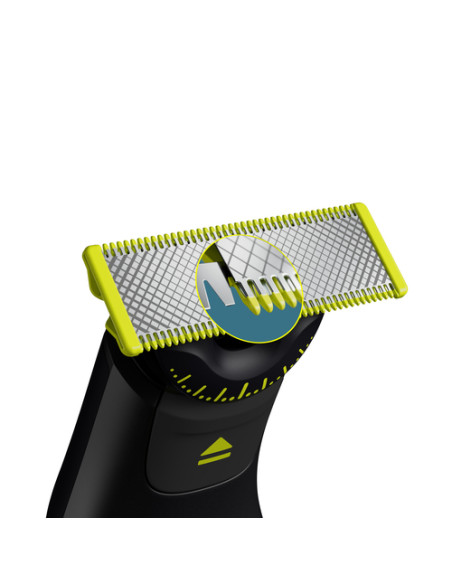 Philips OneBlade Pro 360 OneBlade Pro360 Face & Body Rasoio, Regolabarba e Rifinitore con Pettine di Precisione Regolabile 14 Lu