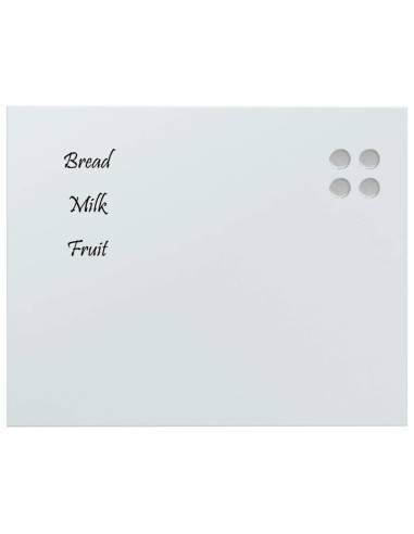 Lavagna Magnetica a Parete Bianca 50x40 cm Vetro Temperato