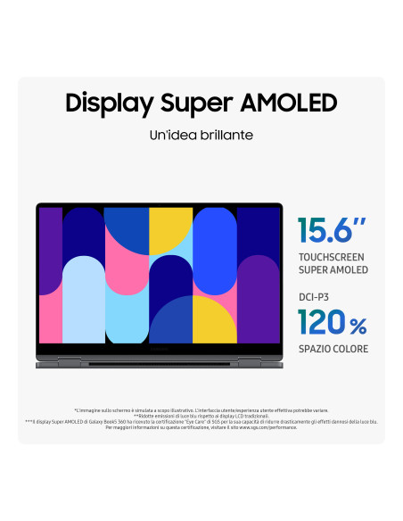 Samsung Galaxy Book5 360 Copilot+ PC Intel Core Ultra 5 226V Ibrido (2 in 1) 39,6 cm (15.6") Touch screen Full HD 16 GB LPDDR5x-