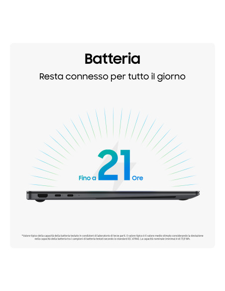 Samsung Galaxy Book5 Pro Intel Core Ultra 7 256V Computer portatile 35,6 cm (14") Touch screen WQXGA+ 16 GB LPDDR5x-SDRAM 512 GB