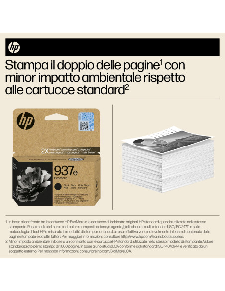 HP Cartuccia di inchiostro nero originale 937e EvoMore