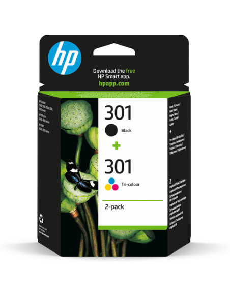 HP Confezione da 2 cartucce originali di inchiostro nero/tricromia 301
