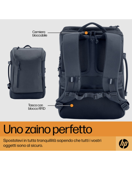 HP Zaino grigio scuro per laptop da 15,6" Travel 25 litri