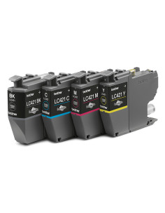 Brother LC421VALDR cartuccia d'inchiostro 4 pz Originale Nero, Ciano, Magenta, Giallo 2