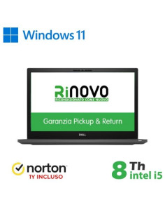 NB DELL RINOVO REFURBISHED Latitude E7490 RN42532312 14" i5-8x00U 16GB SSD 256GB NO DVD W11P