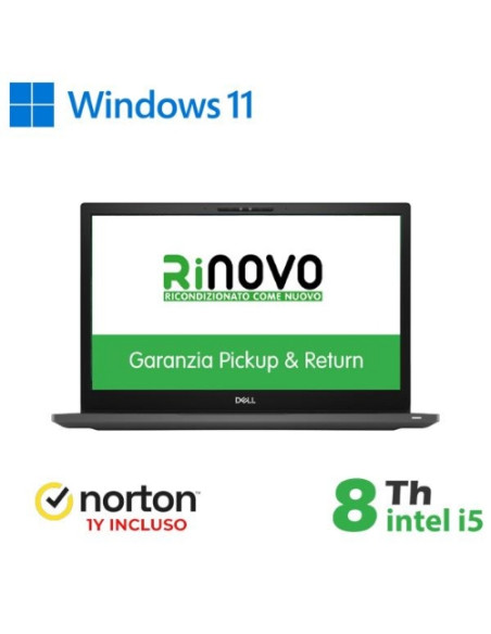 NB DELL RINOVO REFURBISHED Latitude E7490 RN42532312 14" i5-8x00U 16GB SSD 256GB NO DVD W11P