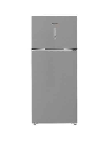 Whirlpool WHD2 6552 X4E Frigorifero doppia porta a libera installazione, Dual no frost, 78cm, Classe E, Pearl Inox, 37 dbA, h 18