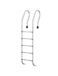 Scala per Piscina 54x38x211 cm Acciaio Inox 304