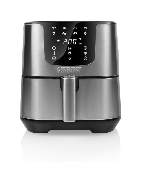 FRIGGITRICE AD ARIA CALDA 5.5 LT PRINCESS XXL DELUXE 1700W 182060 ACCIAIO NERO/SILVER