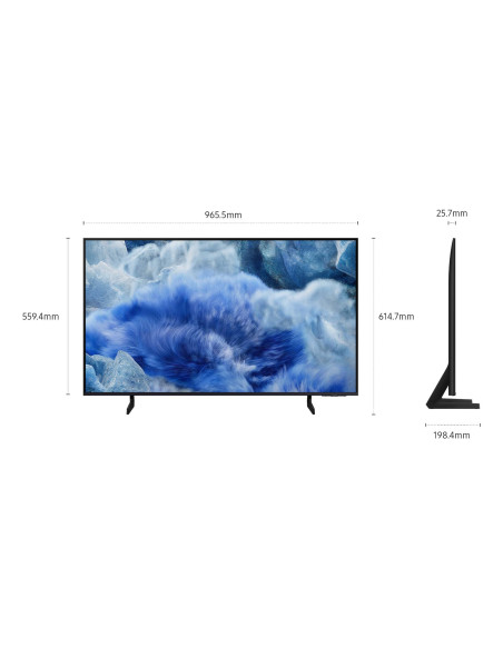 Samsung QLED AI TV 43" QE43Q8FAAUXZT 4K, Processore Q4 AI, 4K Upscaling, Color Booster Pro, OTS Lite, Air Slim Design, Vision AI